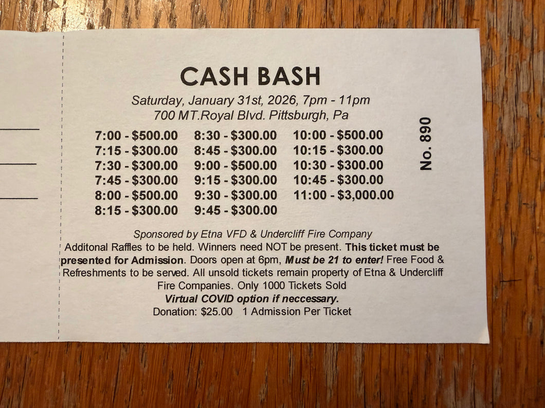 2026 Cash Bash Ticket